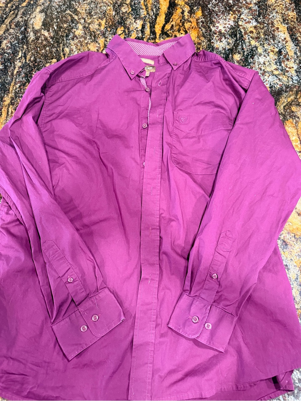 Ariat Men's Long-Sleeve Button-Down Shirt in Purple